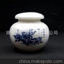 青花牡丹，密封典雅 南安市人峰商貿陶瓷茶葉罐批發詳解